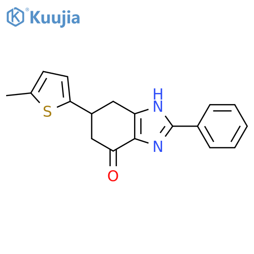6-(5-Methyl-2-thienyl)-2-phenyl-1,5,6,7-tetrahydro-4H-benzimidazol-4-one structure