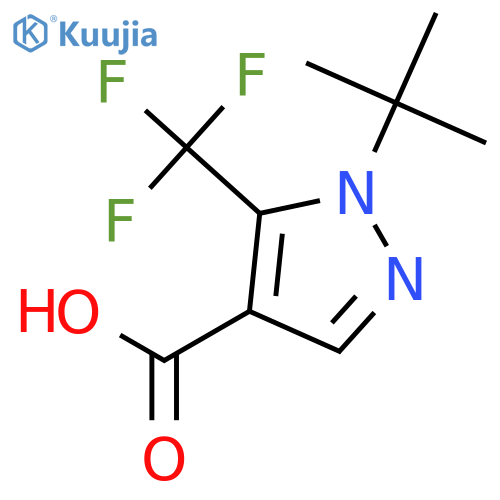 1-(tert-Butyl)-5-(trifluoromethyl)-1H-pyrazole-4-carboxylic acid structure