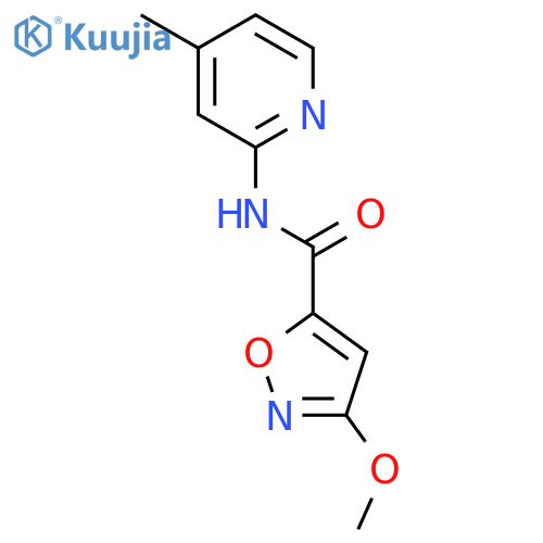3-methoxy-N-(4-methylpyridin-2-yl)-1,2-oxazole-5-carboxamide structure