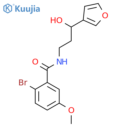 2-bromo-N-3-(furan-3-yl)-3-hydroxypropyl-5-methoxybenzamide structure