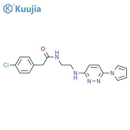 2-(4-chlorophenyl)-N-(2-{[6-(1H-pyrrol-1-yl)pyridazin-3-yl]amino}ethyl)acetamide structure