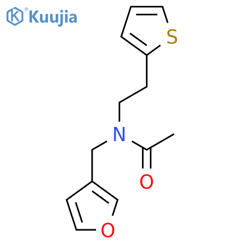 N-(furan-3-yl)methyl-N-2-(thiophen-2-yl)ethylacetamide structure