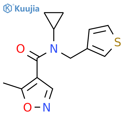 N-cyclopropyl-5-methyl-N-(thiophen-3-yl)methyl-1,2-oxazole-4-carboxamide structure