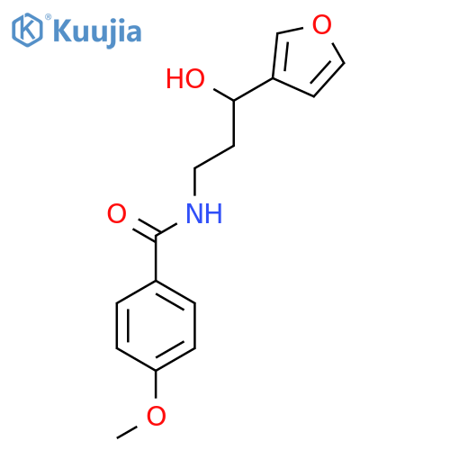 N-[3-(Furan-3-YL)-3-hydroxypropyl]-4-methoxybenzamide structure