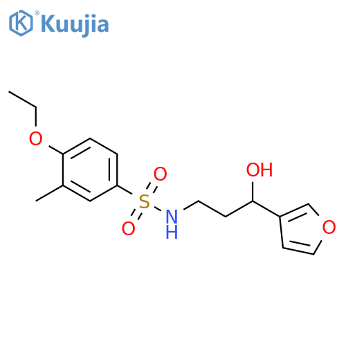 4-ethoxy-N-3-(furan-3-yl)-3-hydroxypropyl-3-methylbenzene-1-sulfonamide structure