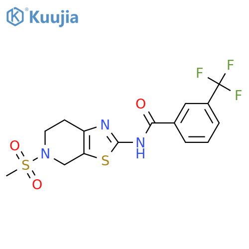 N-{5-methanesulfonyl-4H,5H,6H,7H-[1,3]thiazolo[5,4-c]pyridin-2-yl}-3-(trifluoromethyl)benzamide structure