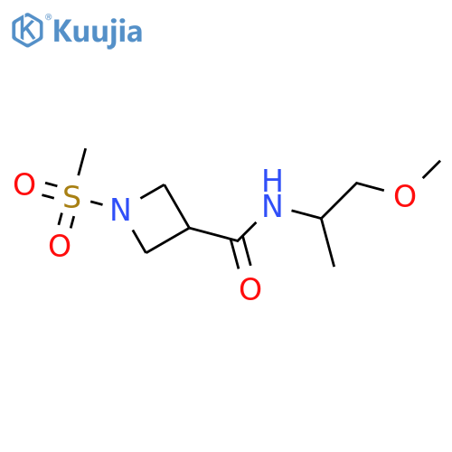 1-methanesulfonyl-N-(1-methoxypropan-2-yl)azetidine-3-carboxamide structure