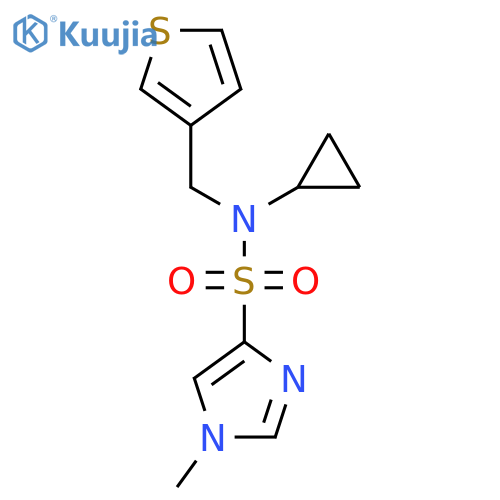 N-cyclopropyl-1-methyl-N-(thiophen-3-yl)methyl-1H-imidazole-4-sulfonamide structure