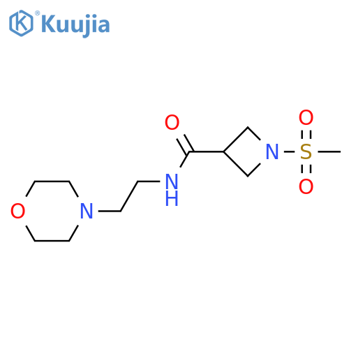 1-methanesulfonyl-N-2-(morpholin-4-yl)ethylazetidine-3-carboxamide structure