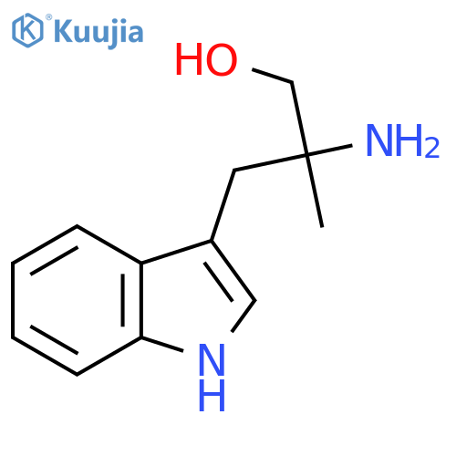 2-amino-3-(1H-indol-3-yl)-2-methylpropan-1-ol structure
