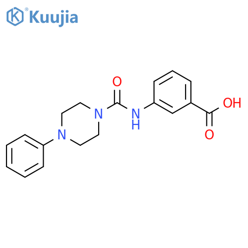 3-[(4-Phenyl-piperazine-1-carbonyl)-amino]-benzoic acid structure