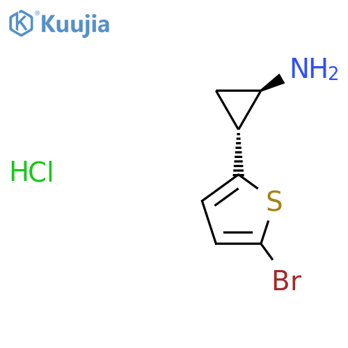 rac-(1R,2R)-2-(5-bromothiophen-2-yl)cyclopropan-1-amine hydrochloride, trans structure