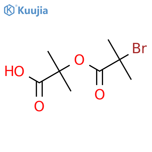 2-(2-Bromo-2-methylpropanoyl)oxy-2-methylpropanoic acid structure