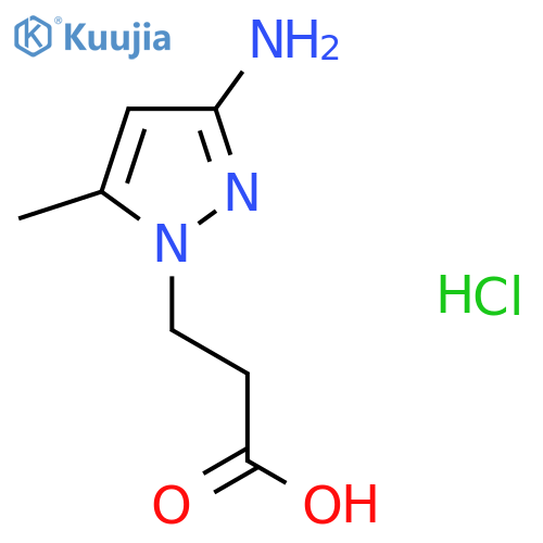 3-(3-amino-5-methyl-1H-pyrazol-1-yl)propanoic acid hydrochloride structure