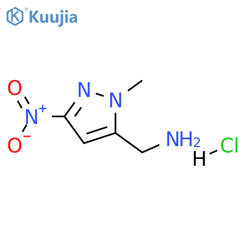 (2-methyl-5-nitropyrazol-3-yl)methanamine:hydrochloride structure