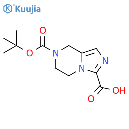 7-[(tert-butoxy)carbonyl]-5H,6H,7H,8H-imidazo[1,5-a]pyrazine-3-carboxylic acid structure