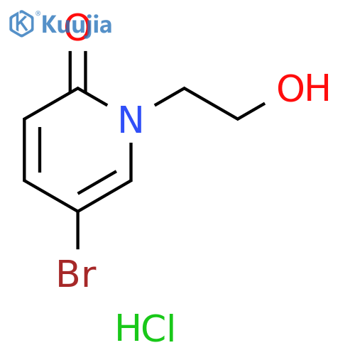 5-bromo-1-(2-hydroxyethyl)-1,2-dihydropyridin-2-one hydrochloride structure