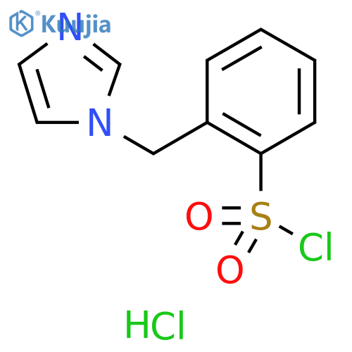 2-(1H-imidazol-1-ylmethyl)benzene-1-sulfonyl chloride hydrochloride structure
