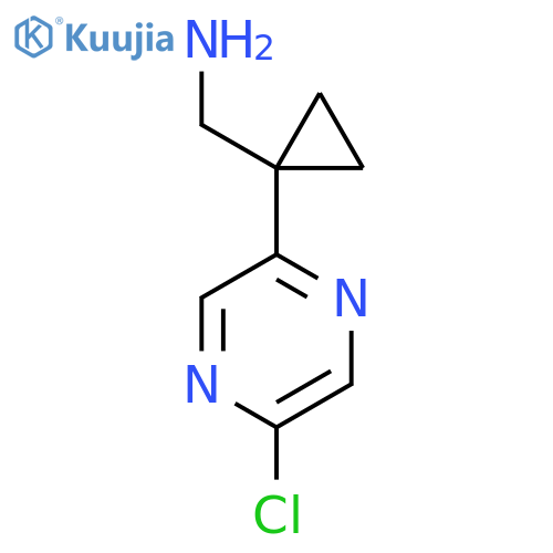 1-(5-chloropyrazin-2-yl)cyclopropylmethanamine structure