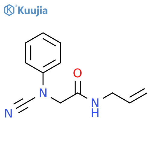 2-cyano(phenyl)amino-N-(prop-2-en-1-yl)acetamide structure