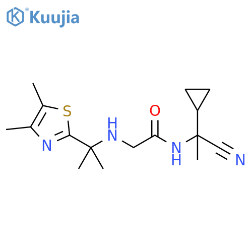 N-(1-Cyano-1-cyclopropylethyl)-2-[[1-(4,5-dimethyl-2-thiazolyl)-1-methylethyl]amino]acetamide structure