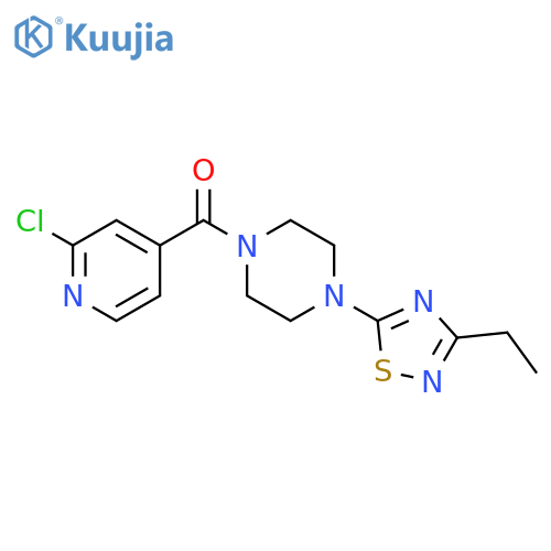 (2-Chloro-4-pyridinyl)[4-(3-ethyl-1,2,4-thiadiazol-5-yl)-1-piperazinyl]methanone structure