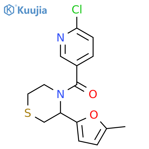 (6-Chloro-3-pyridinyl)[3-(5-methyl-2-furanyl)-4-thiomorpholinyl]methanone structure