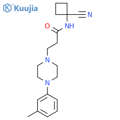 N-(1-Cyanocyclobutyl)-3-[4-(3-methylphenyl)piperazin-1-YL]propanamide structure