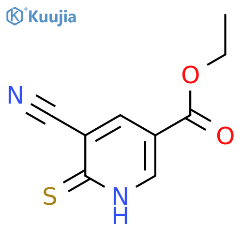 Ethyl 5-cyano-6-sulfanyl-pyridine-3-carboxylate structure