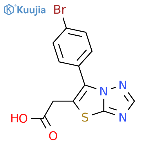 [6-(4-Bromo-phenyl)-thiazolo[3,2-b][1,2,4]triazol-5-yl]-acetic acid structure