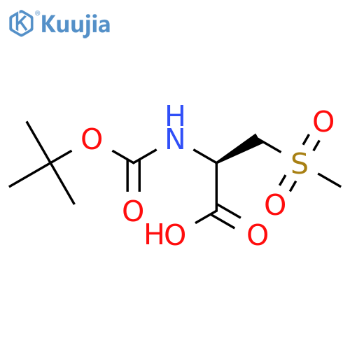 (2R)-2-{(tert-butoxy)carbonylamino}-3-methanesulfonylpropanoic acid structure