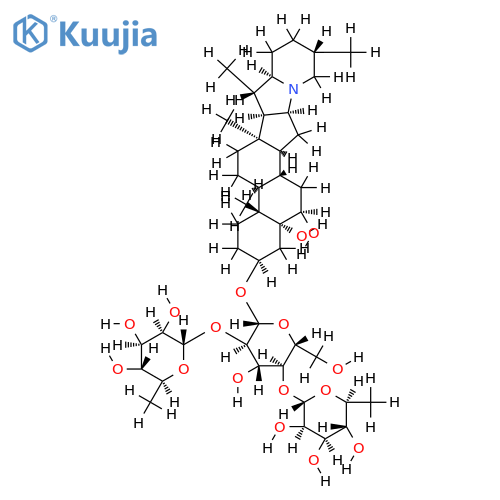 (3beta,5alpha,6beta)-5,6-dihydroxysolanidan-3-yl 6-deoxy-alpha-L-mannopyranosyl-(1?2)-[6-deoxy-alpha-L-mannopyranosyl-(1?4)]-beta-D-glucopyranoside structure