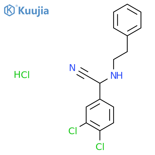 2-(3,4-Dichlorophenyl)-2-(phenethylamino)-acetonitrile hydrochloride structure
