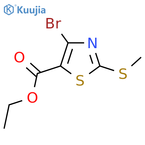 Ethyl 4-bromo-2-(methylsulfanyl)-1,3-thiazole-5-carboxylate structure