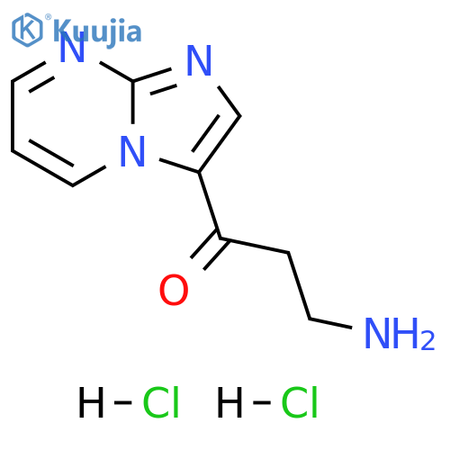 1-Propanone, 3-amino-1-imidazo[1,2-a]pyrimidin-3-yl-, hydrochloride (1:2) structure