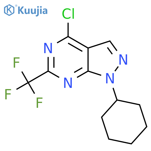 4-Chloro-1-cyclohexyl-6-(trifluoromethyl)-1H-pyrazolo[3,4-d]pyrimidine structure