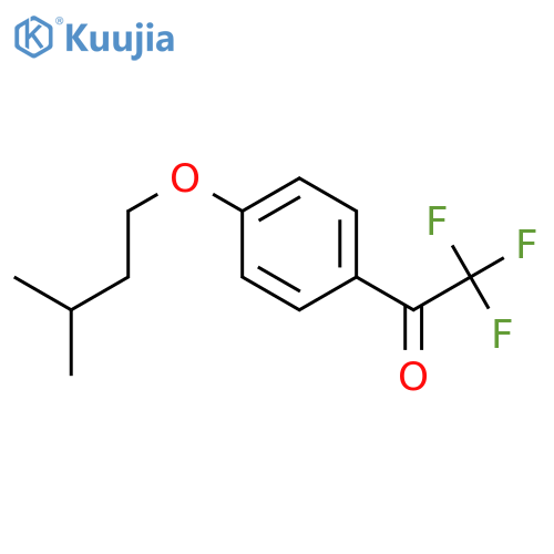 2,2,2-trifluoro-1-[4-(3-methylbutoxy)phenyl]ethanone structure