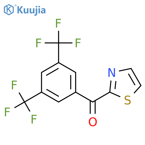 [3,5-bis(trifluoromethyl)phenyl]-(1,3-thiazol-2-yl)methanone structure