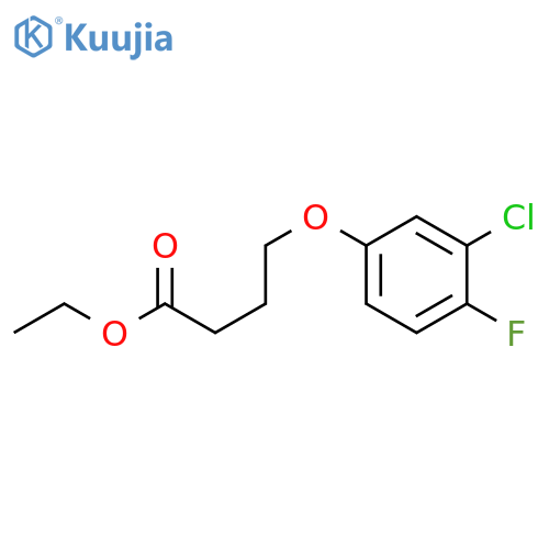 Ethyl 4-(3-chloro-4-fluoro-phenoxy)butanoate structure