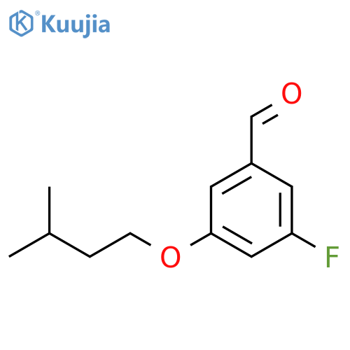 3-fluoro-5-(3-methylbutoxy)benzaldehyde structure