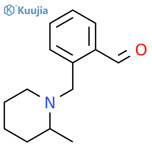 2-[(2-methylpiperidin-1-yl)methyl]benzaldehyde structure