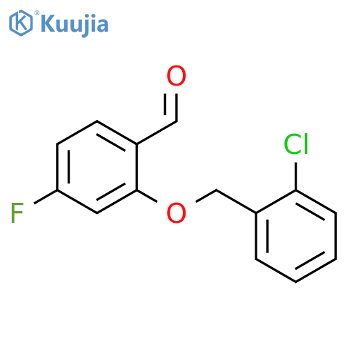 2-[(2-chlorophenyl)methoxy]-4-fluorobenzaldehyde structure