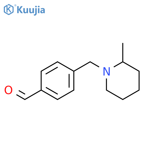 4-[(2-methylpiperidin-1-yl)methyl]benzaldehyde structure