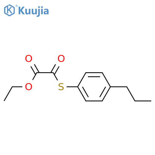 Ethyl 2-(4-n-propylphenyl)sulfanyl-2-oxo-acetate structure