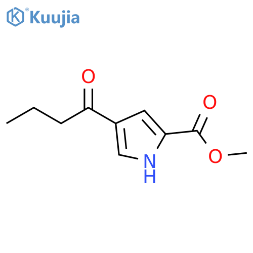 4-Butyryl-1H-pyrrole-2-carboxylic acid methyl ester structure