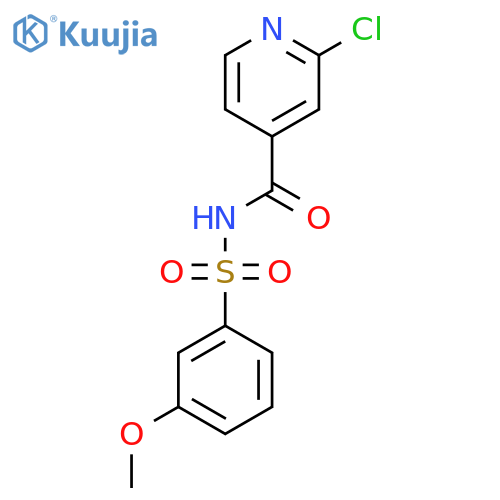 2-chloro-N-(3-methoxybenzenesulfonyl)pyridine-4-carboxamide structure