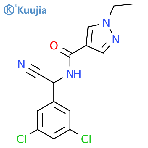 N-[cyano(3,5-dichlorophenyl)methyl]-1-ethyl-1H-pyrazole-4-carboxamide structure