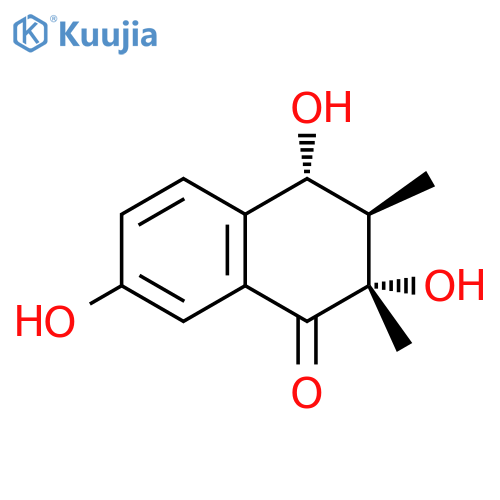 3,4-Dihydro-2,4,7-trihydroxy-2,3-dimethyl-1(2H)-naphthalenone; (2S,3R,4R)-form structure