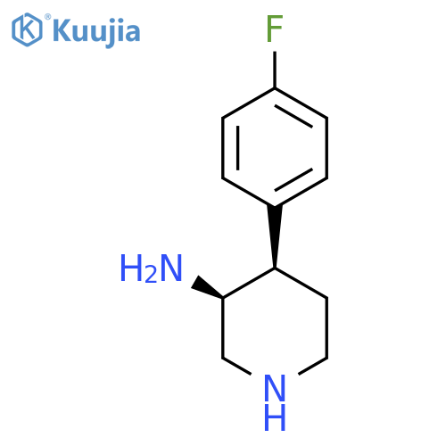 rac-(3R,4S)-4-(4-fluorophenyl)piperidin-3-amine structure