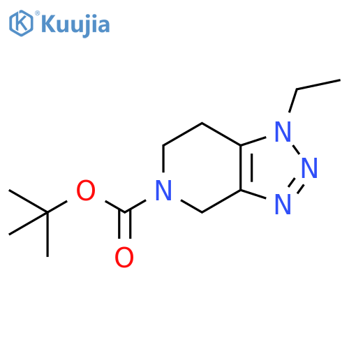tert-Butyl 1-Ethyl-6,7-dihydro-1H-1,2,3triazolo4,5-Cpyridine-5(4H)-carboxylate structure